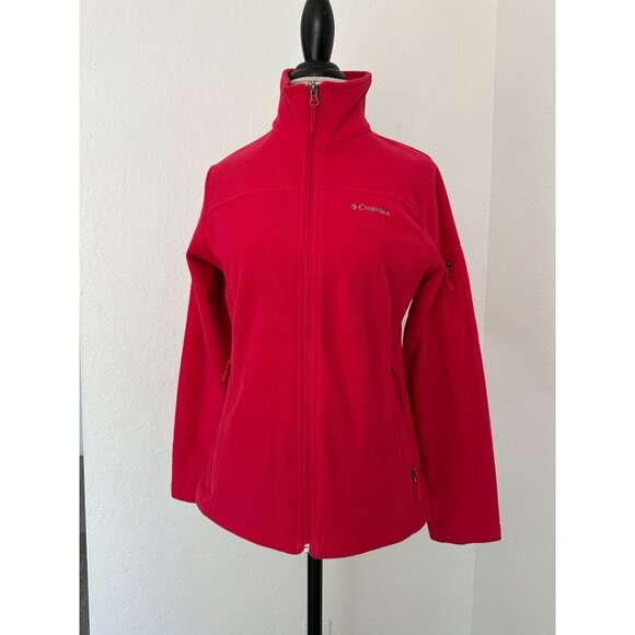 Columbia Women's Hot Pink Full-Zip Fleece Jacket Size Small Long Sleeve - Picture 1 of 5